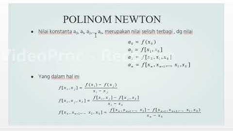 Interpolasi Polinom Newton dan Newton Gregory