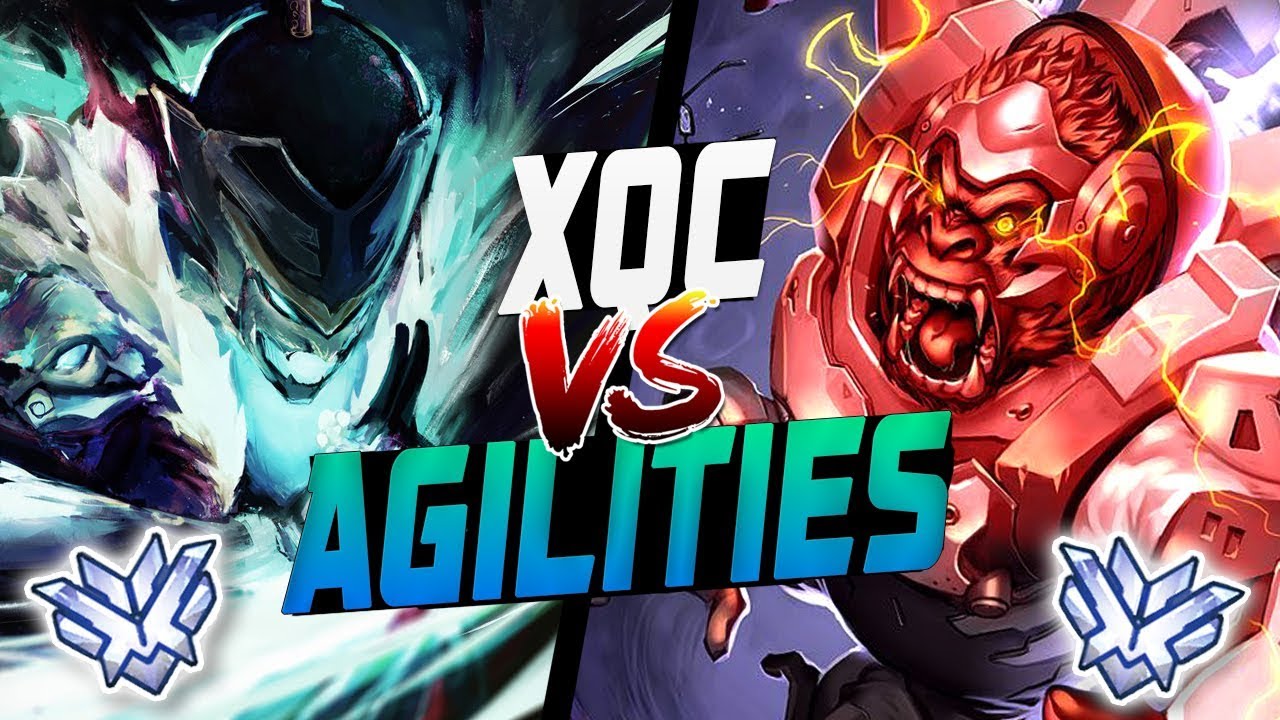 Agilities GENJI God vs XQC Pro Winston! [ OVERWATCH SEASON 12 TOP 500 ]