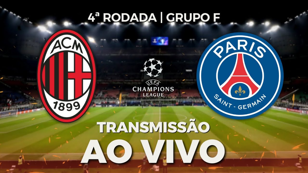 SBT transmite partida entre Milan e PSG pela UEFA Champions League