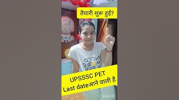 Thumbnail of form fill hua ?? UPSSSC PET start preparation 🔥 aspirant 🔥 motivational video #UP #PET