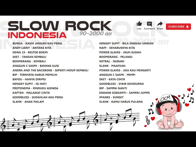 Kumpulan Lagu - lagu hits Slow Rock Indonesia Era 90 - 2000an class=