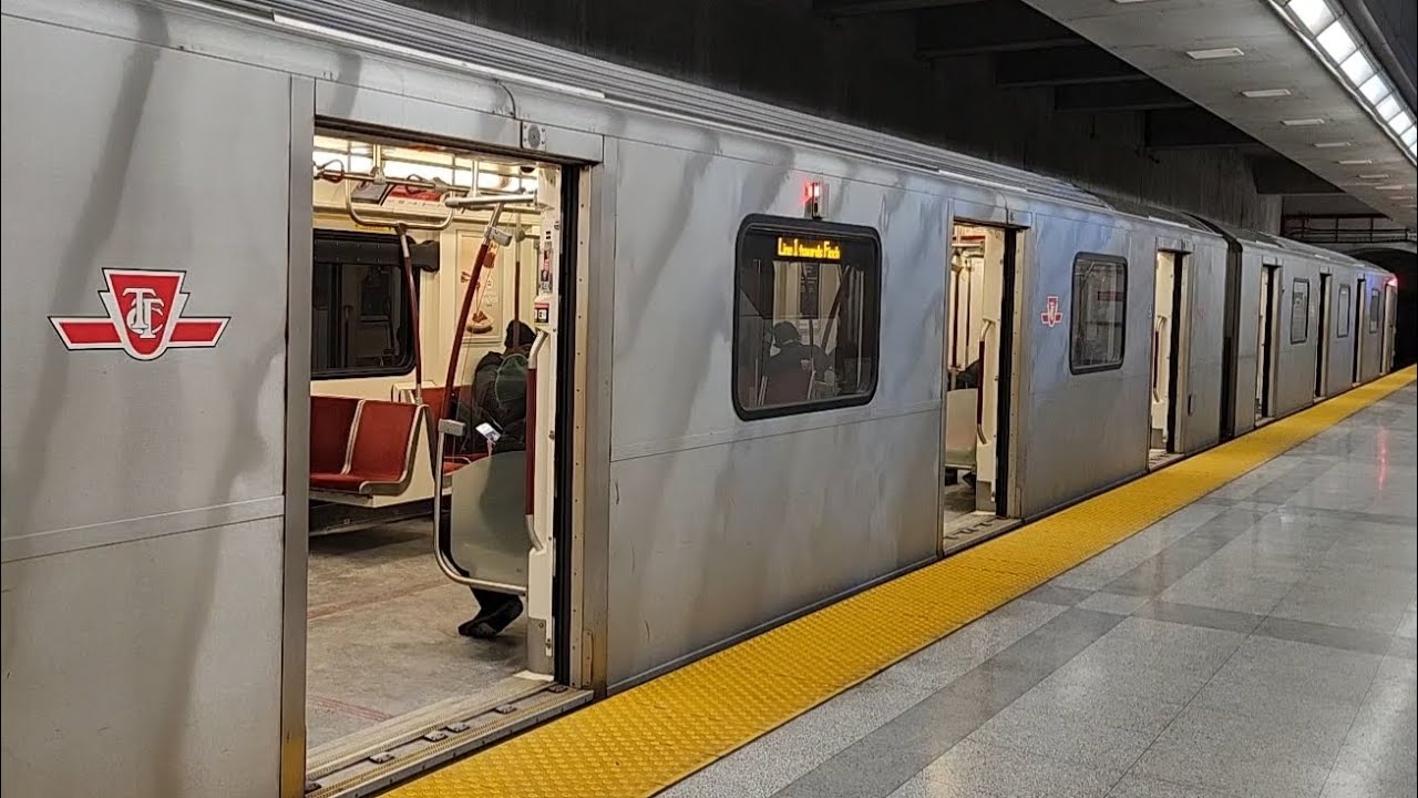 TTC 124 (Toronto Rocket) - 5541-5546 Pulling Into & Departing Highway 407