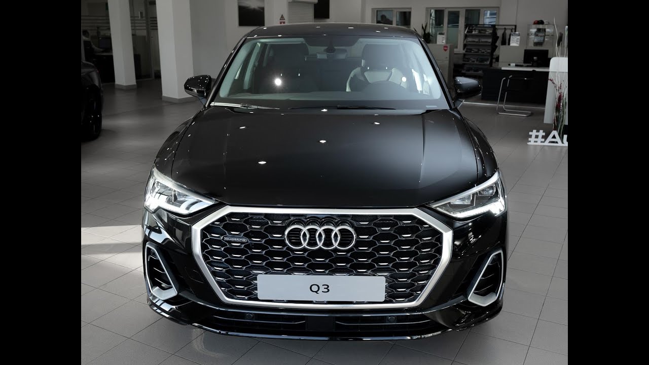 Audi Q3 Sportback. Черный, металлик (Mythos black) YouTube