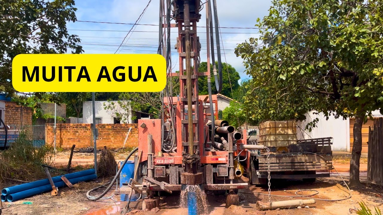 Perfuração de poço. 32 metros