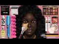 Asmr            dark skin makeup and silk press on 4c hair