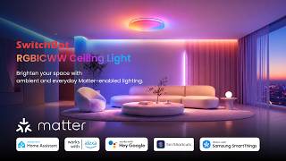 SwitchBot RGBICWW Ceiling Light - Brighten space with ambient and everyday Matter-enabled lighting.
