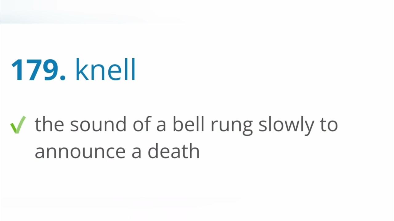 knell meaning sentence and pronunciation YouTube