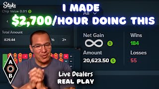$2700 in 1 hour!!! Stake Originals Dice vs Roulette! REAL PLAY!! Let's go!
