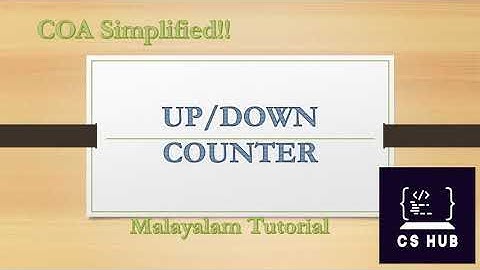COUNTER | UP/DOWN COUNTER -SYNCHRONOUS AND ASYNCHRONOUS