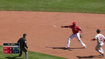 STL@CIN: Phillips fields grounder, starts double play