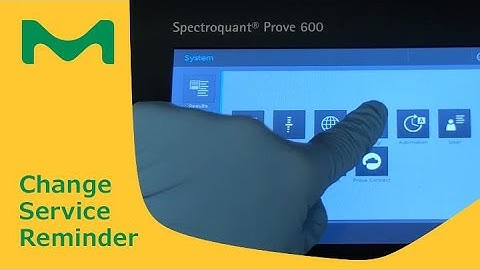 How to deactivate the service reminder on your Spectroquant® Prove spectrophotometer