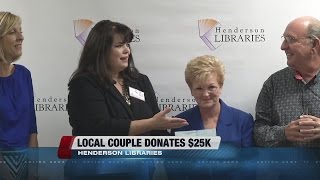 Local couple donates $25K to Henderson Libraries