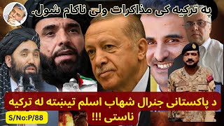 (پښتو/۸۸) پاکستانی جنرال شهاب اسلم تیښته د خبرو اترو له میزه !