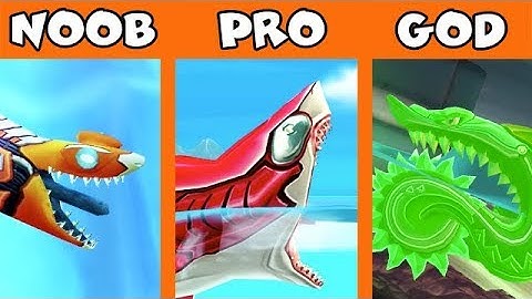 NOOB vs PRO vs GOD!!! (HUNGRY SHARK WORLD)