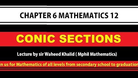 conic sections, equation of circle exc. 6.1  lecture 4 by sir Waheed Khalid in Urdu