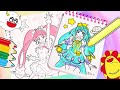 スター☆トゥインクルプリキュアのじゃぶじゃぶ塗り絵とハッピーセットマクドナルドのお絵かき遊び♪♪ おもちゃ アニメ ★サンサンキッズTV★