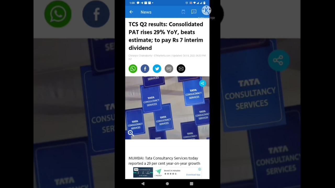 Tcs Q2 result and Tcs announced interim dividend