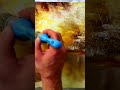 How to paint soft glow effect acrylic landscape painting techniques #acryliclandscape #painting ￼