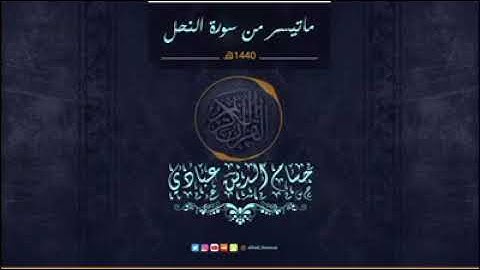 ما تيسر من سورة النحل بصوت القارئ حسام الدين عبادي