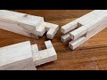 Amazing Handmade Woodworking Techniques - How To Build A Dining Table With Strong Triple Wood Joint