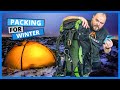 Packing my Osprey Exos 48l backpack for winter camping in the UK