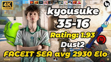 kyousuke (35-16) w/kyxsan FACEIT SEA (Dust2) | Nov 14, 2025 #cs2 #kyousuke #falcons