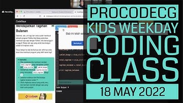 ProCodeCG Kids Private Coding Class - Arya - 18 May 2022