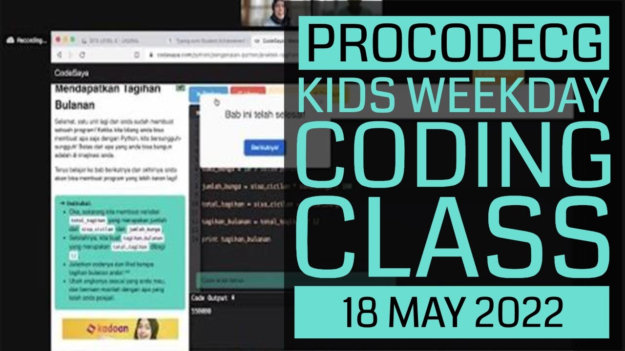 ProCodeCG Kids Private Coding Class - Arya - 18 May 2022 - YouTube