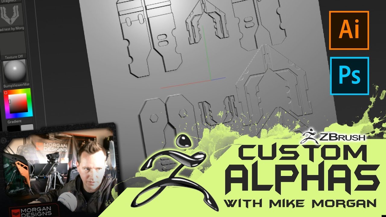 making alphas in photoshop for zbrush