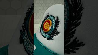 Embroidered 3D Puff Design. #3d #3dpuff #asmr #embroidered #embroidery #hats #caps #timelapse