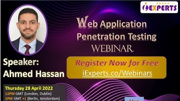 Web Application Penetration Testing Webinar