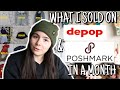 What I Sold On DEPOP and POSHMARK and How Much Money I Made In October 2020