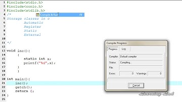 74   C Programming Language Video Tutorials for Beginners   Static Variables, Storage Class