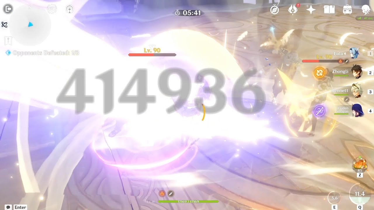 C0 Eula and C0 Raiden Easy One Shot Sumeru Dendro Artifact Domain Spire of Solitary Enlightenment