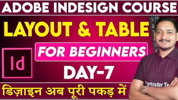 #7 Layout & Table in Adobe InDesign | Adobe InDesign Tutorial for Beginners | Computer Tech Academy