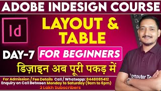 #7 Layout & Table in Adobe InDesign | Adobe InDesign Tutorial for Beginners | Computer Tech Academy