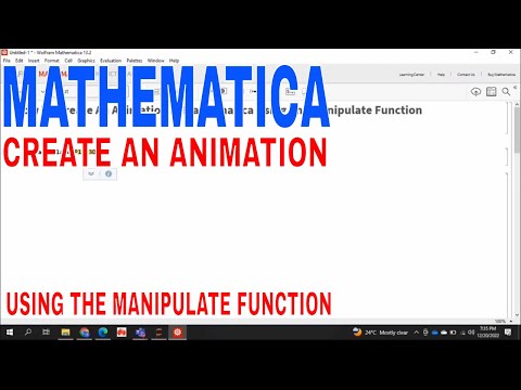 ✅ How To Create An Animation In Mathematica Using The Manipulate Function 🔴