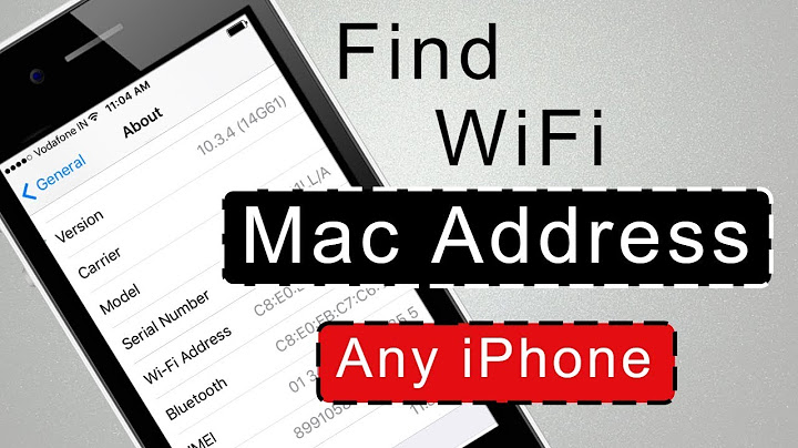 How to Find WIFI MAC Address of iPhone