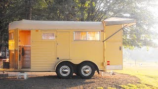 Rustic Beautiful The Horse Trailer Turned Camper | Lovely Tiny House