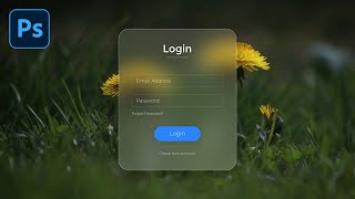 Transparent Blur Effect in Photoshop | Glass Morphism Effect - Photoshop Tutorial (Easy)