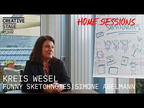 Funny Sketchnotes Simone Abelmann aus dem Kreis Wesel bei den CREATIVE STAGE RUHR - HOME SESSIONS