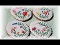 Easter egg cookies with Hungarian folk art flowers