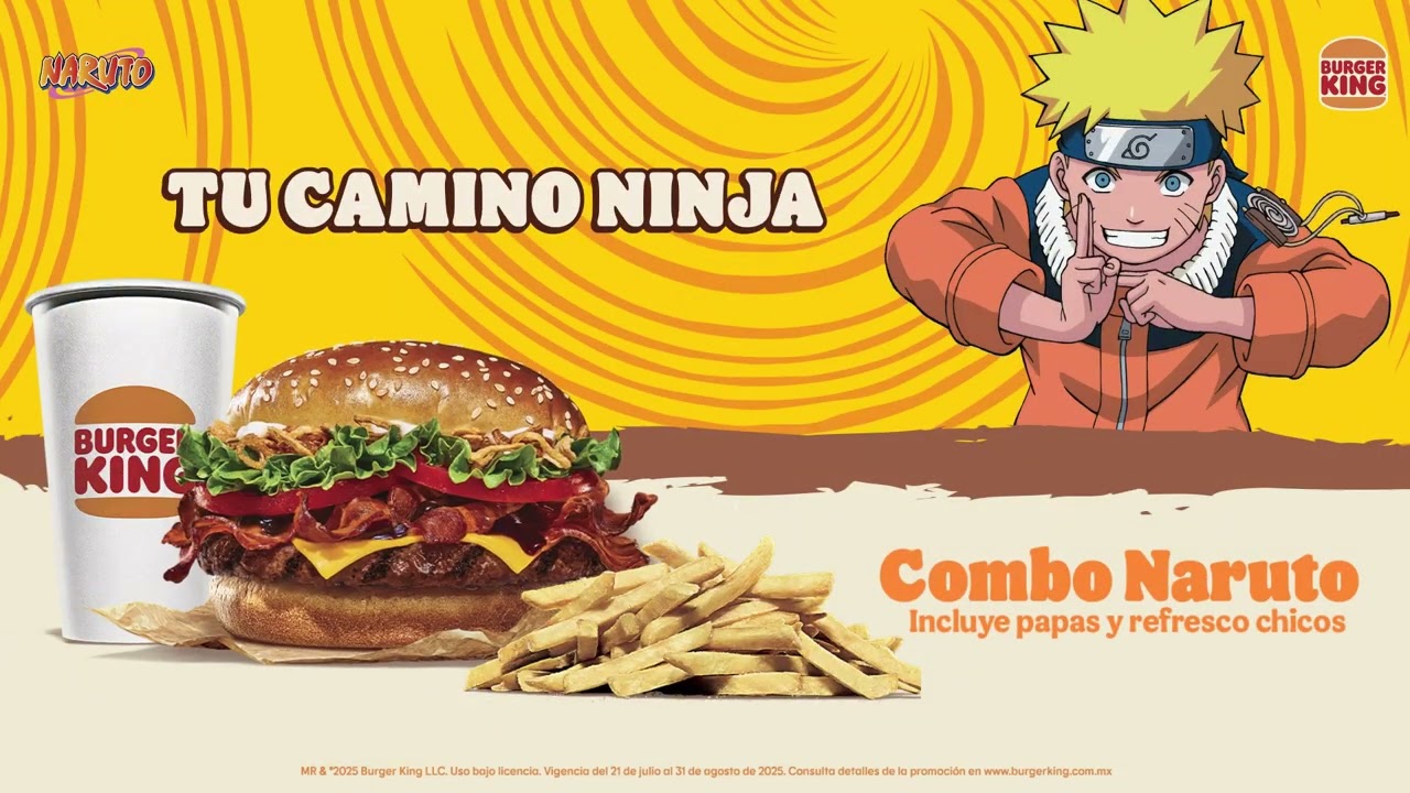 ¡Los combos NARUTO WHOPPER® Y SASUKE CRISPY KING llegaron a Burger King!