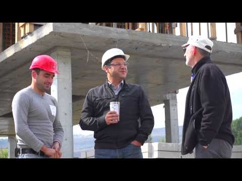 სახლი _ \"ჰაიდელბერგბეტონი\" (ფილის დასხმა სახურავზე)