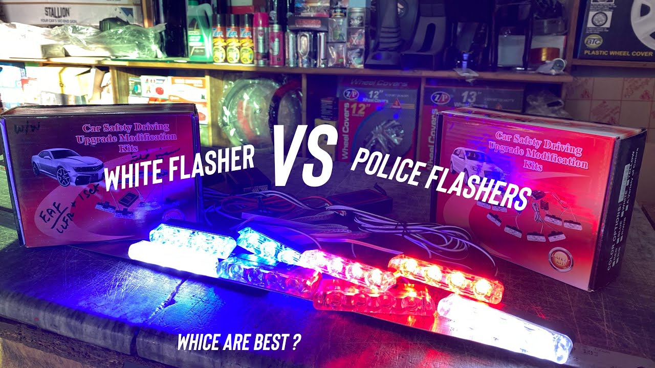 White flashers Vs Police flashers for your car Grill which are best