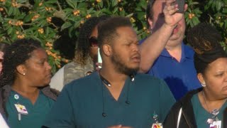 Ascension Parish first responders hold parade for healthcare workers