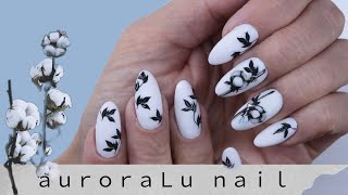 Маникюр сама себе.💅🏻Универсальный дизайн ногтей🤍Easy Nail design💕рисуем нежный хлопок🍃стемпинг💓