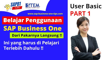 Belajar SAP Business One Bahasa Indonesia Untuk User Pemula - Part 1