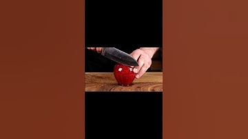Cutting a Glass Red Apple 🍎 | Satisfying AI ASMR