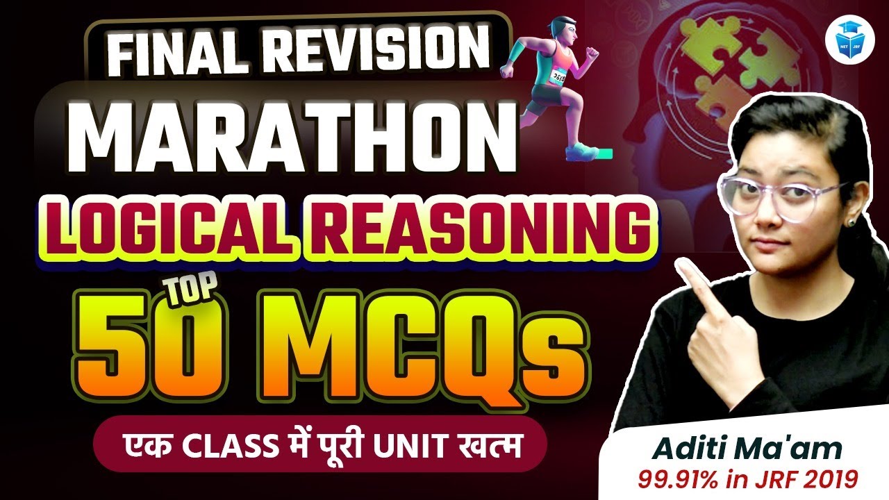 UGC NET Paper 1 Logical Reasoning by Aditi Mam || Target 80+ in Paper 1 ...